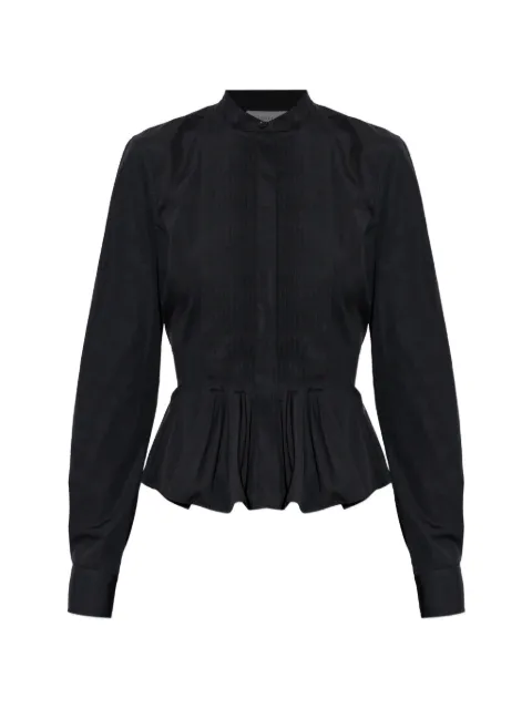 Alexander McQueen pleated shirt Black 857505QAABS