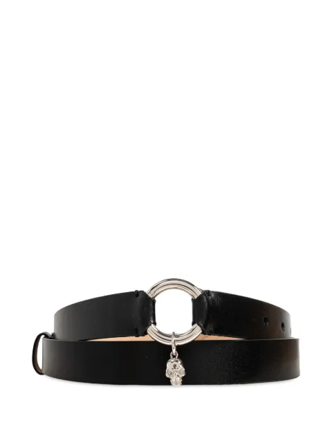 Alexander McQueen skull-charm buckle belt Black 8564671HBEE