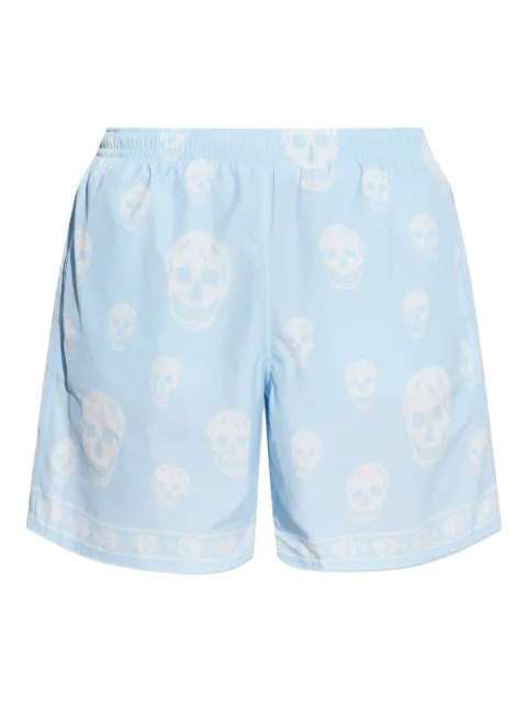 Alexander McQueen skull print swim shorts Blue 8472614419Q