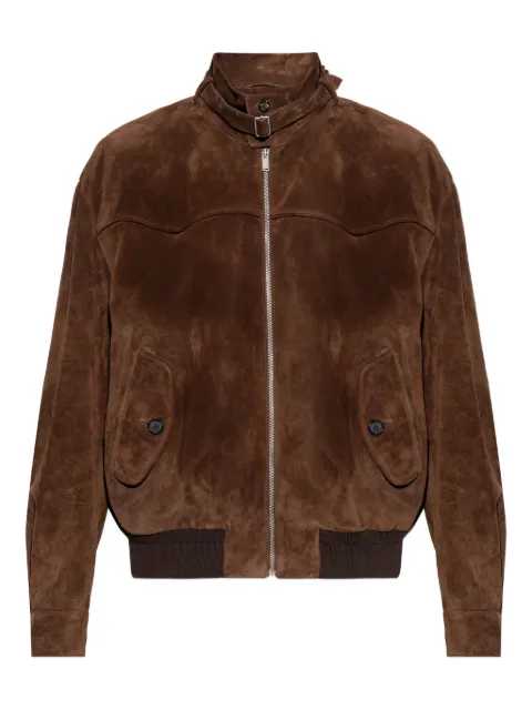 Alexander McQueen zip-up suede jacket Brown 857770Q5AQ2