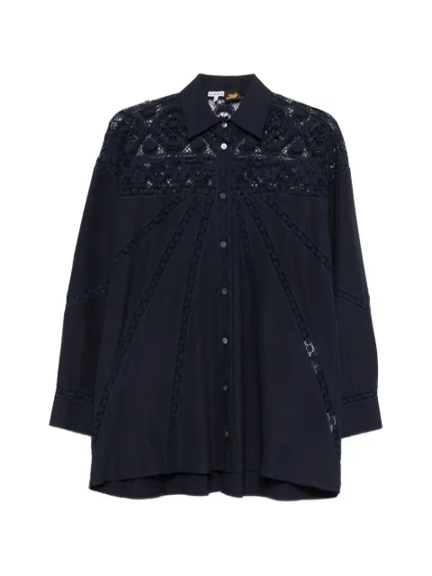 LOEWE x Paula's Ibiza lace buttoned shirt Blue S616Y05X38