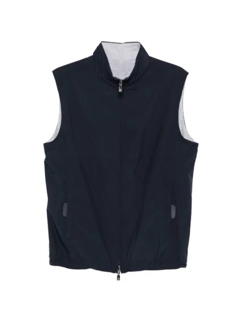 Corneliani zip-up gilet Blue 27C5X22720120