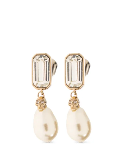 Alexander McQueen embellished skull drop earrings Gold 855286J161P