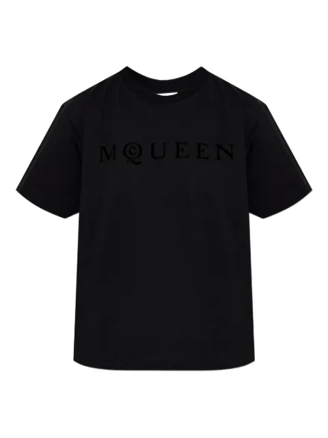 Alexander McQueen logo-print T-shirt Black 858325QLAE6