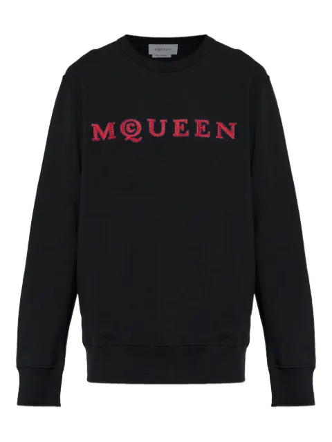 Alexander McQueen embroidered long-sleeves sweater Black 857107QXAAC