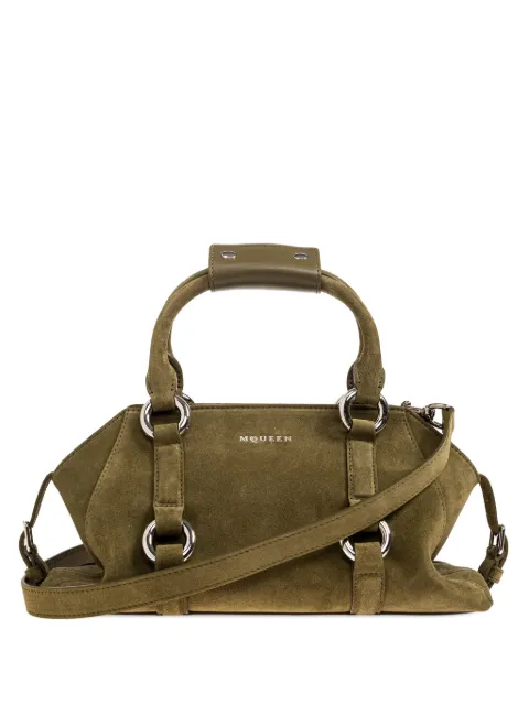 Alexander McQueen suede ring-detail tote bag Green 8515961MAA6