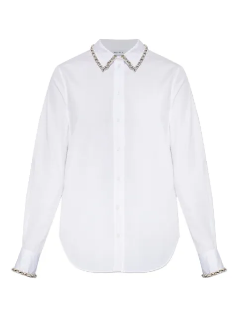 Alexander McQueen embellished collared shirt White 852240QAABS