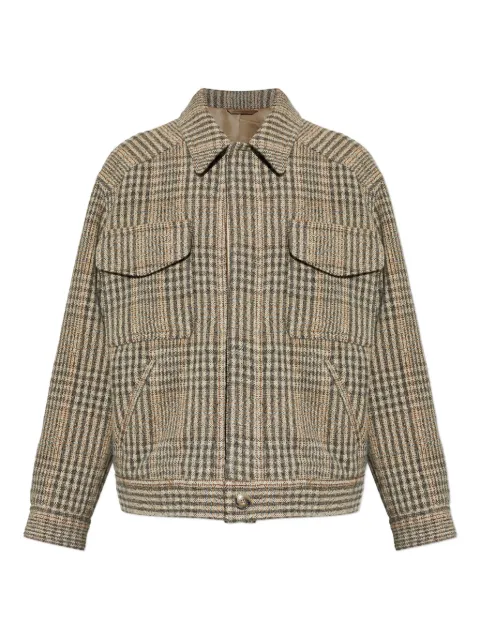 MARANT Folco checked flap-pocket jacket Neutrals VE0532HBD1E02H