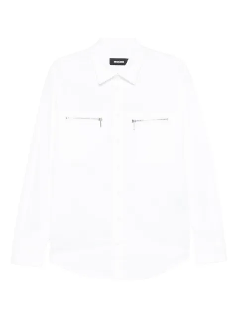 DSQUARED2 zip-pocket shirt White S74DM1013S35175