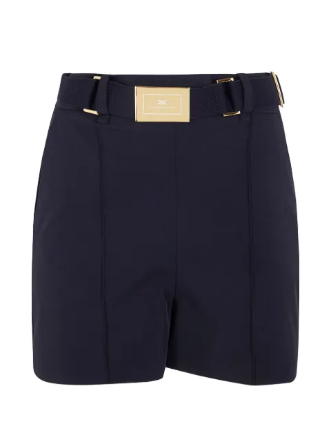 Elisabetta Franchi shorts in technical bi-elastic fabric with belt Black SH00861E2