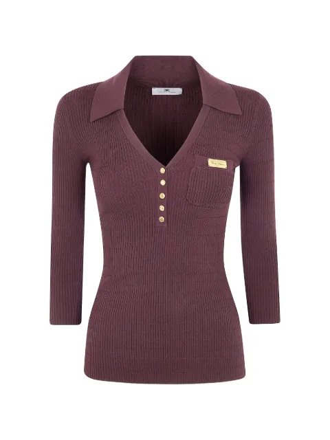 Elisabetta Franchi logo-plaque top Purple MK86B61E2