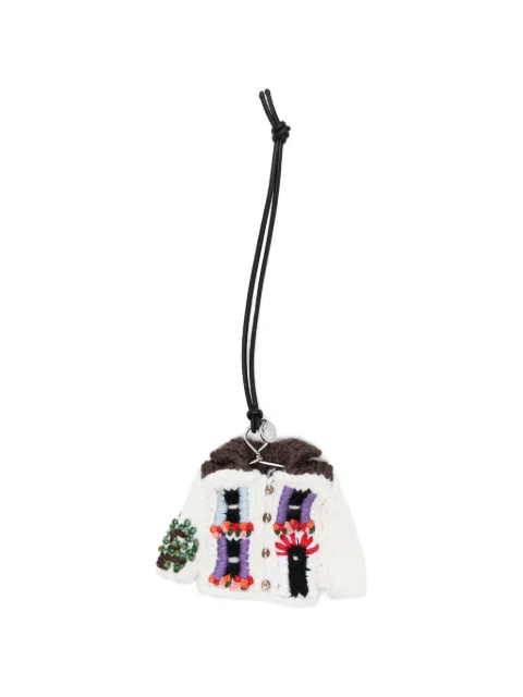 JW Anderson knitted house charm keyring Neutrals AC0428FA0496