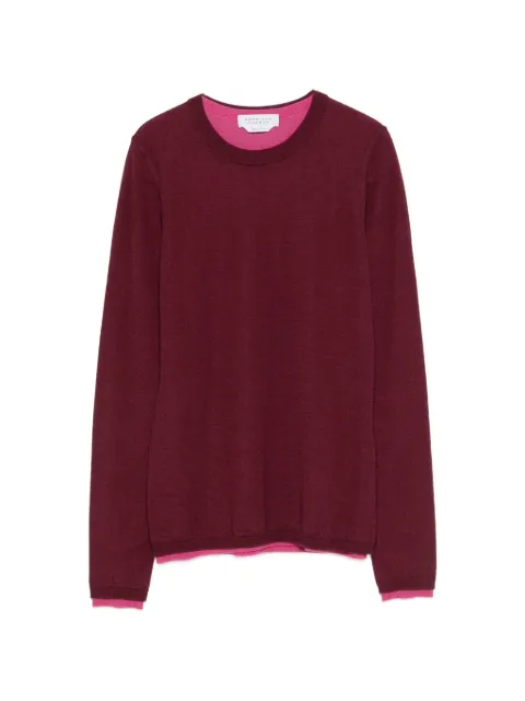 Gabriela Hearst crewneck long-sleeved top Red 3269011A003