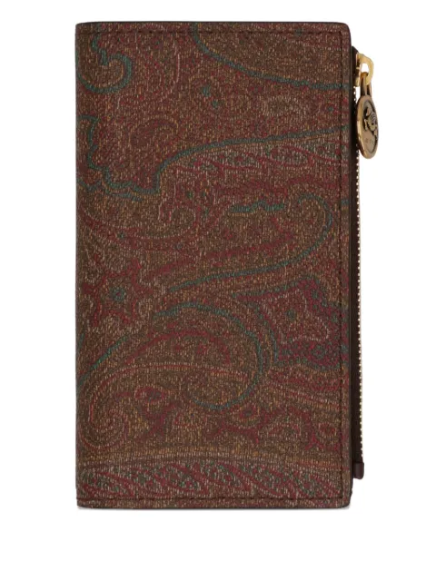 ETRO paisley zip wallet Brown WP2D0016AA087