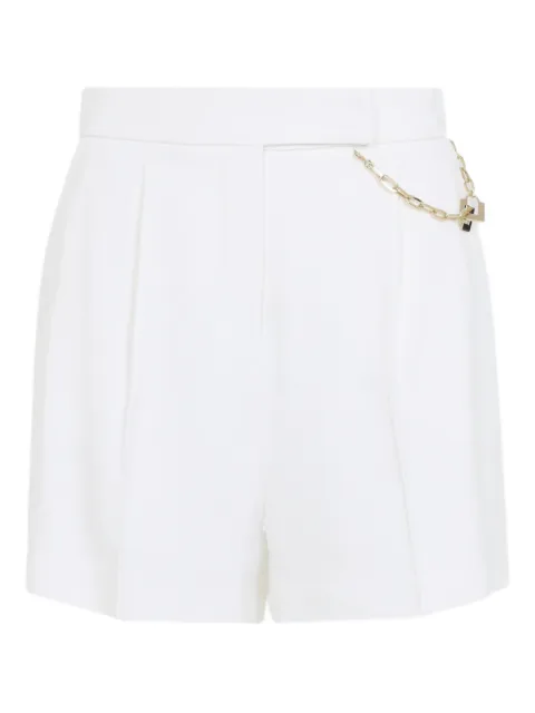 Elisabetta Franchi shorts in gabardine fabric with jewel logo Neutrals SH00561E2