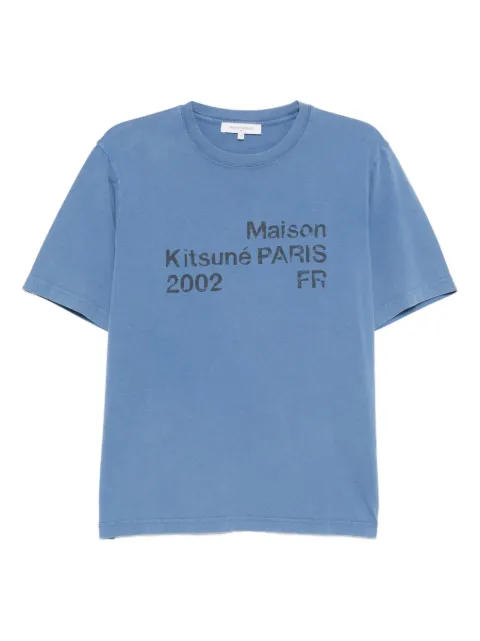 Maison Kitsuné 2002 faded T-shirt Blue PM00124KJ7036