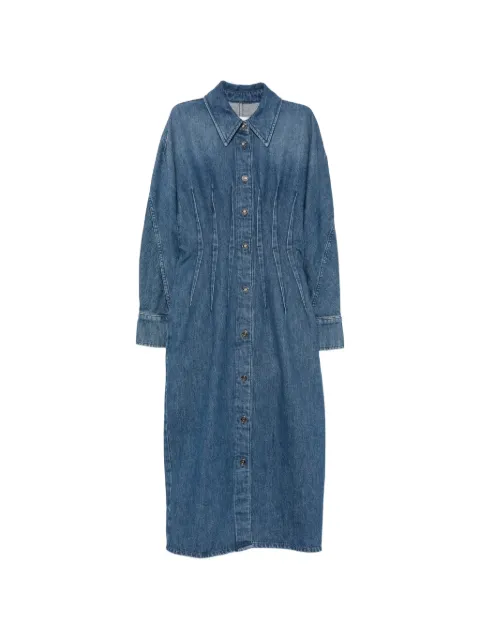 Givenchy belted pleated-waist midi dress Blue BW22RC517B