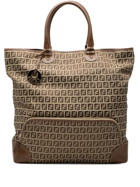 Fendi Pre-Owned 2000-2010 Zucchino Canvas Chef Shopping tote bag Brown 7JLZQMZR0OGUTQCF