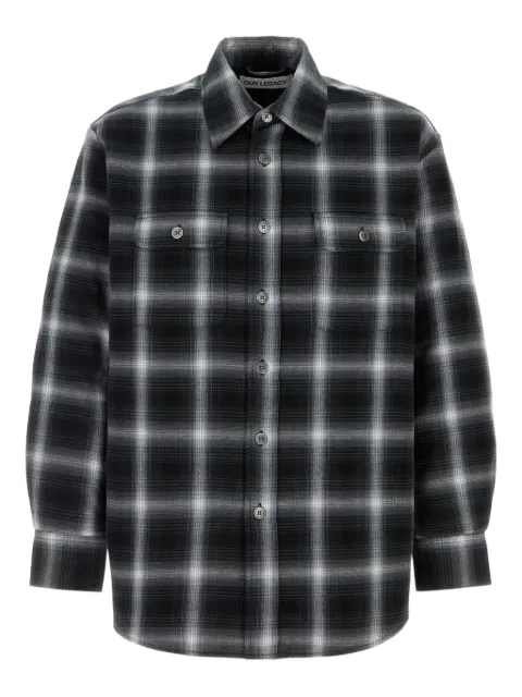 OUR LEGACY Padded Moss check shirt Black M2262MS