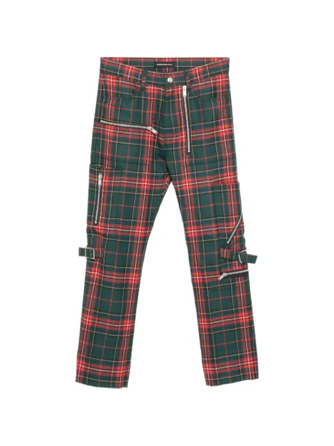 Undercover tartan trousers Green UC2B45051