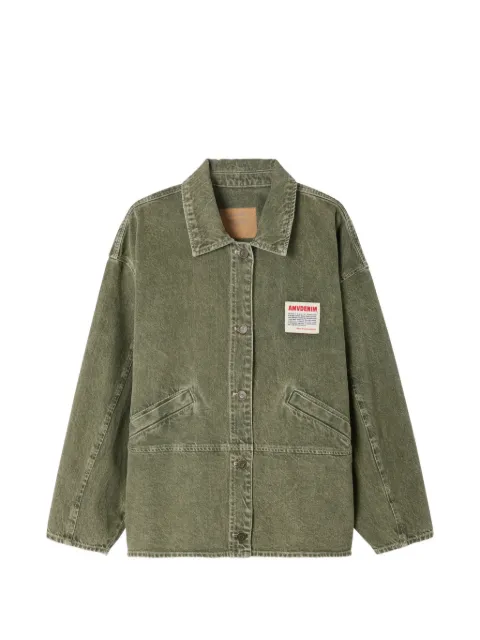 American Vintage Uzatown long-sleeve denim jacket Green UZA16AE25OLIVE
