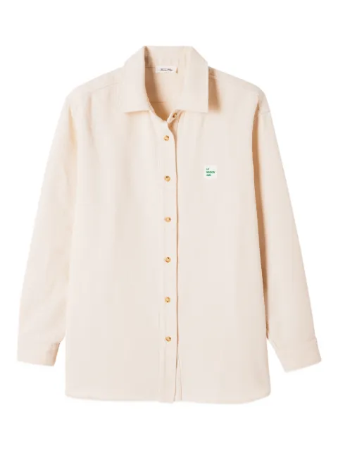 American Vintage Afaz logo-patch shirt Neutrals AFA06AE26