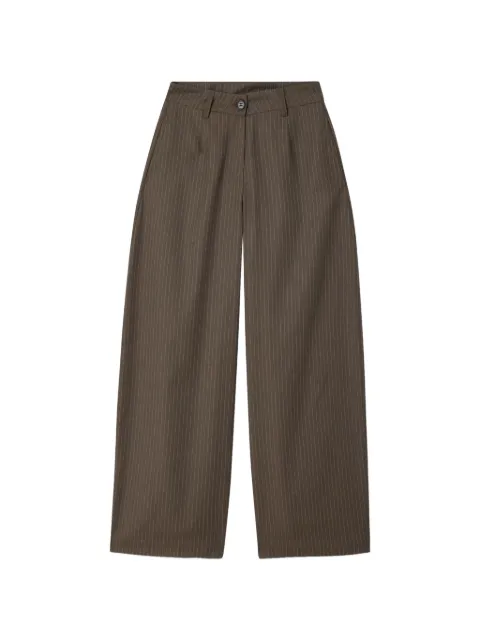 American Vintage pinstripe wide-leg trousers Brown YRO10A