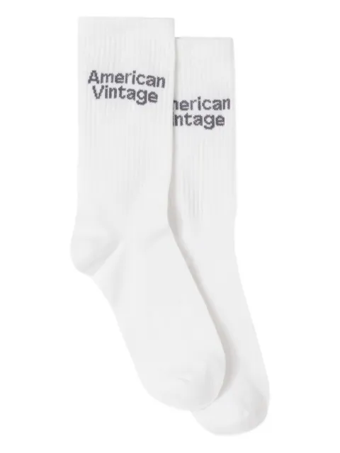 American Vintage Clypsun logo socks White CLY00B
