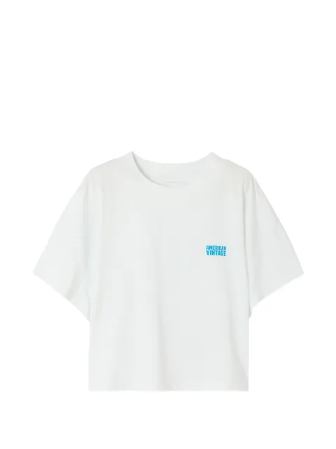 American Vintage Gixy logo-print T-shirt White GIX02B