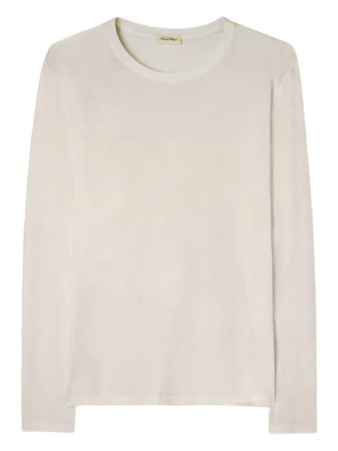 American Vintage long-sleeve round-neck T-shirt White MDEC1B