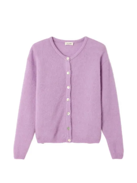 American Vintage Vito knitted cardigan Purple VITO19EE26LAVACA