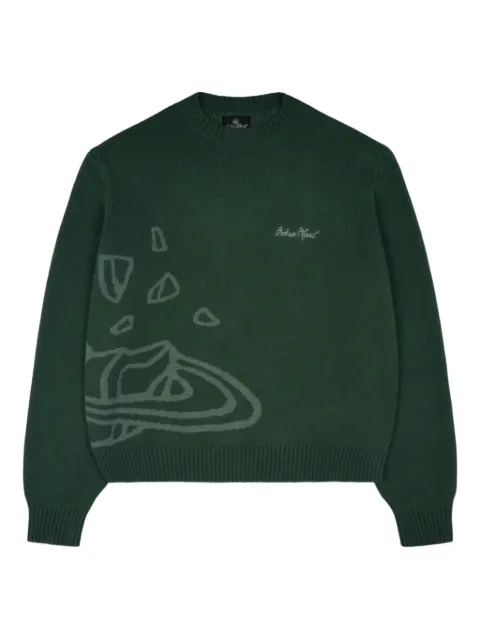 BROKEN PLANET graphics sweater Green BPMK01