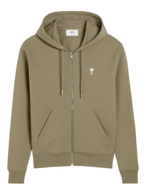 AMI Paris zipped hoodie Green APZHO01