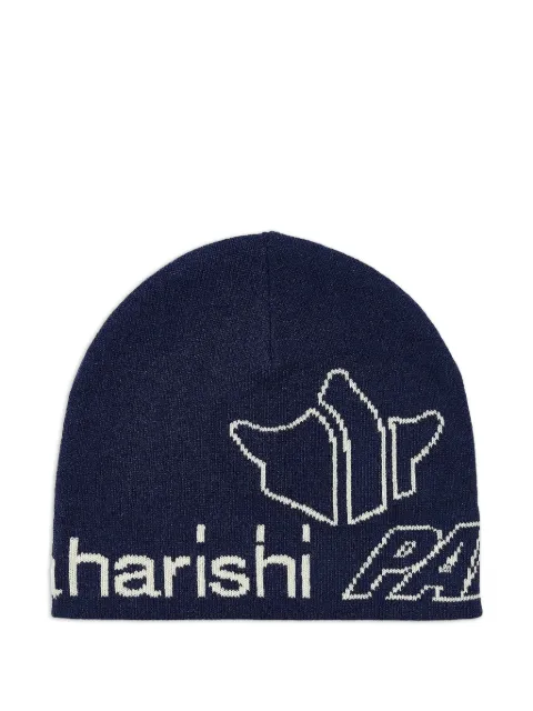 Palace logo knit beanie hat Blue PMNB01