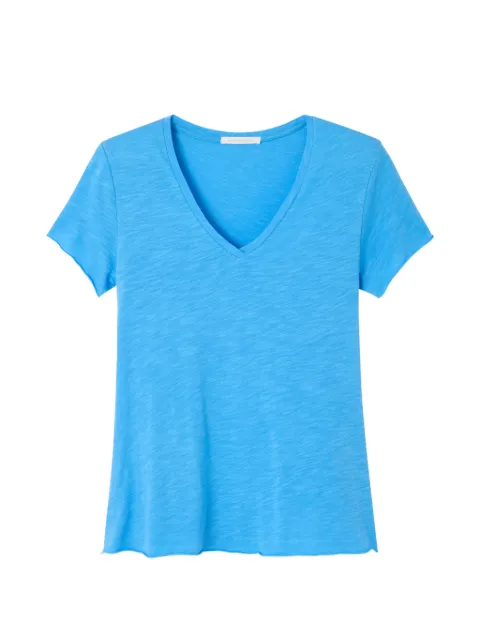American Vintage Jacksonville V-neck T-shirt Blue JAC51V