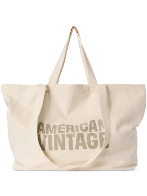 American Vintage Lycaz logo-print tote bag Neutrals LYC26AE26