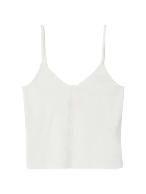 American Vintage Yruki V-neck ribbed tank top White YRU01A