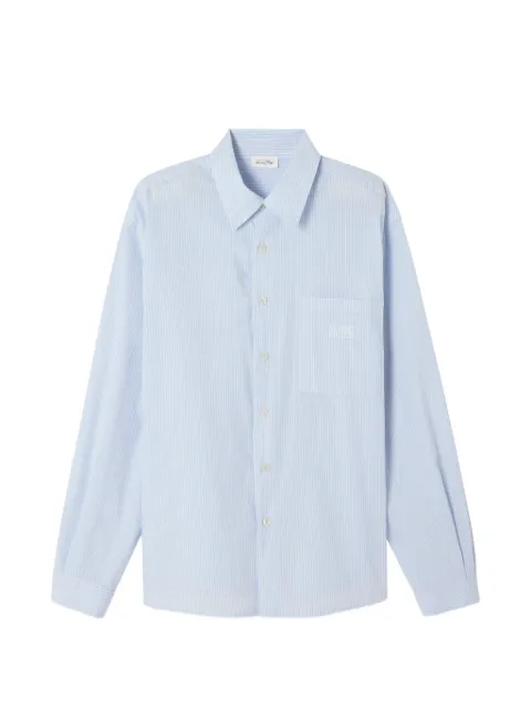 American Vintage Eluabird striped patch-pocket cotton shirt Blue MELU06A