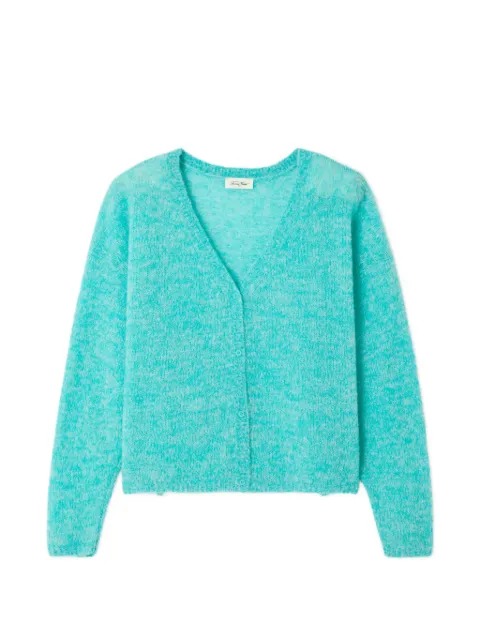 American Vintage Nuggy V-neck wool cardigan Blue NUG19A