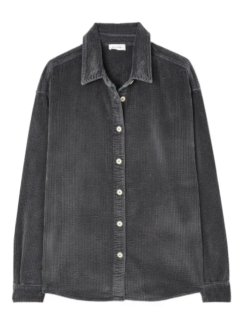 American Vintage buttoned corduroy shirt Grey PADO06A