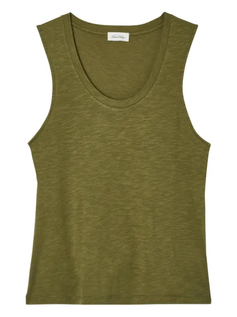 American Vintage U-neck tank top Green JAC47V