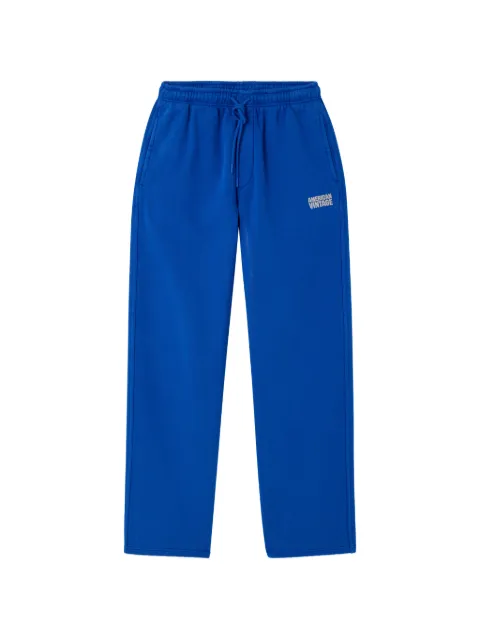 American Vintage Plizzy logo-print track pants Blue MPLI05B