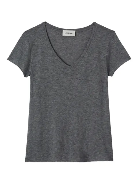 American Vintage short-sleeve V-neck T-shirt Grey JAC51