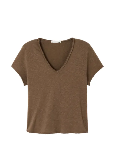 American Vintage short-sleeve V-neck T-shirt Brown SON02AG