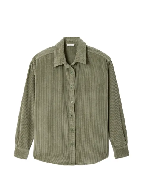 American Vintage corduroy long-sleeve shirt Green MPADO06A