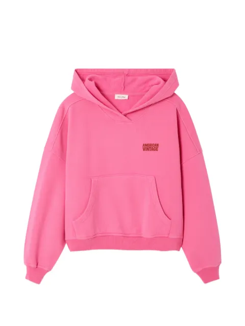 American Vintage Plizzy long-sleeve hoodie Pink PLI03D