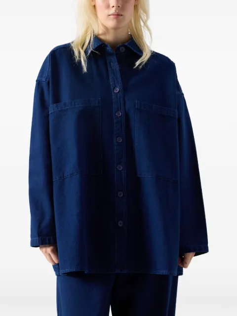 American Vintage Comow chest-pocket shirt Blue COM06A