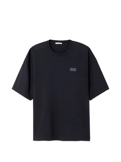 American Vintage logo-print oversized T-shirt Black GIX02A