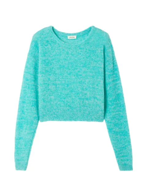 American Vintage Nuggy round-neck long-sleeves wool jumper Blue NUG18A