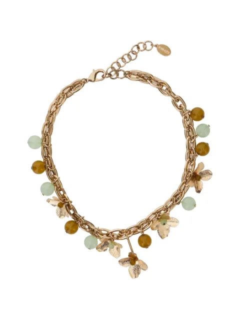 TWINSET flower beaded chain necklace Gold 261TO5040